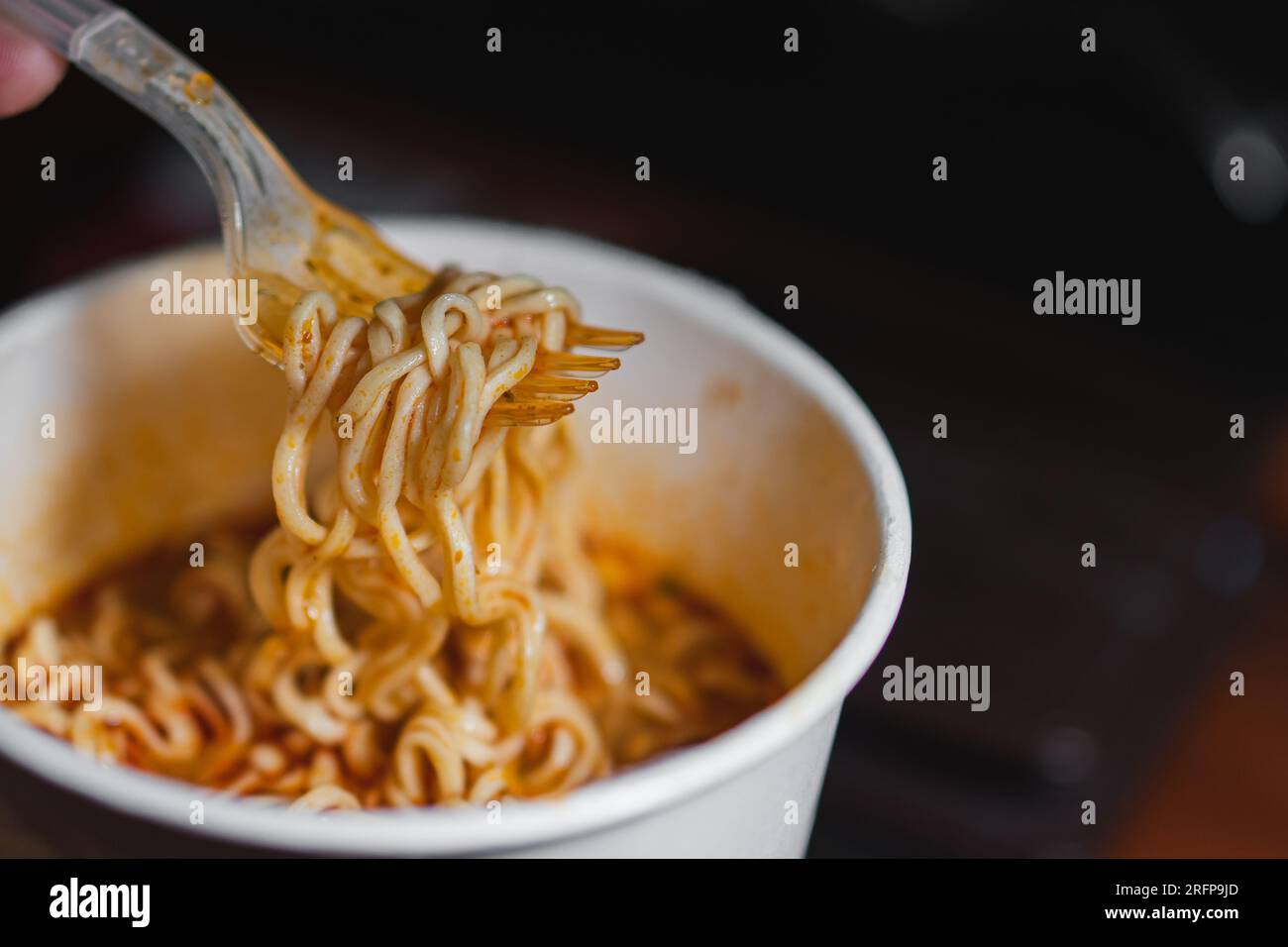 cup noodles hot and spicy instant food Stock Photo Alamy