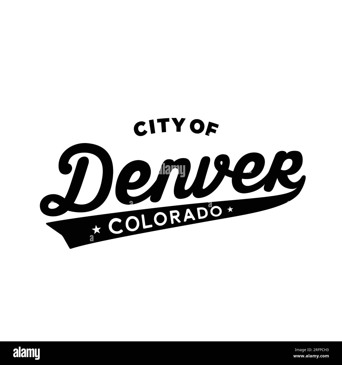City of Denver lettering design. Denver, Colorado typography design