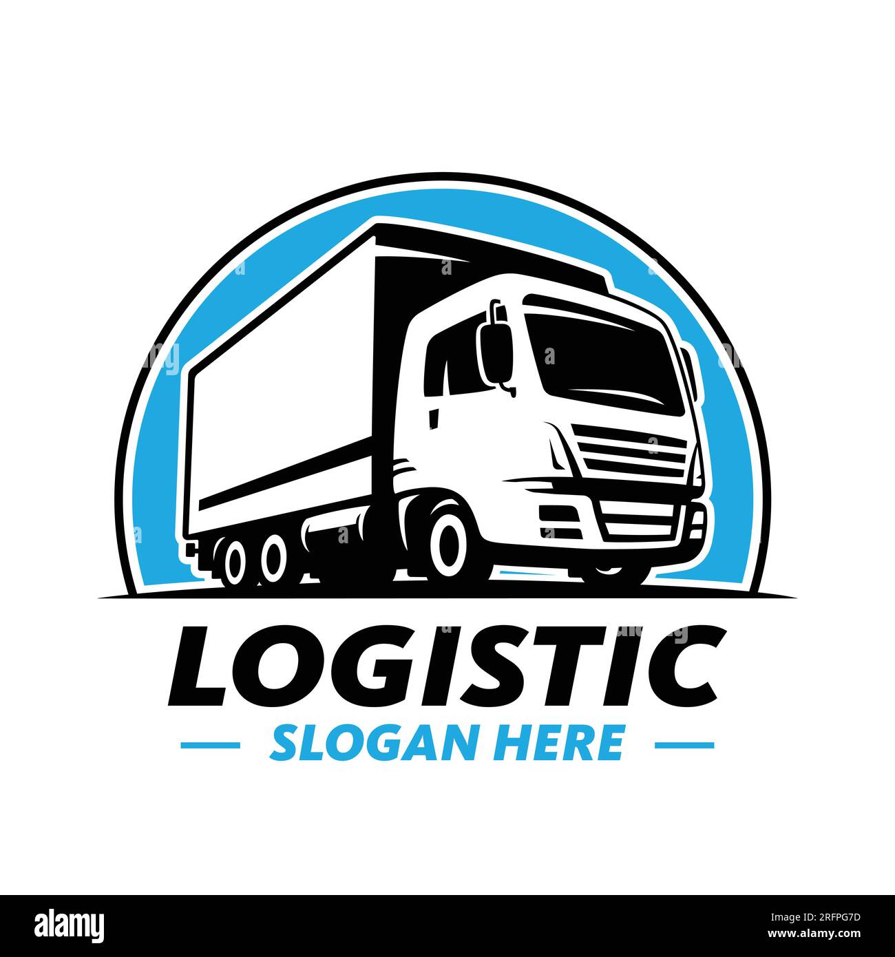 Logistic truck logo. Truck logo design template. Vector illustration ...
