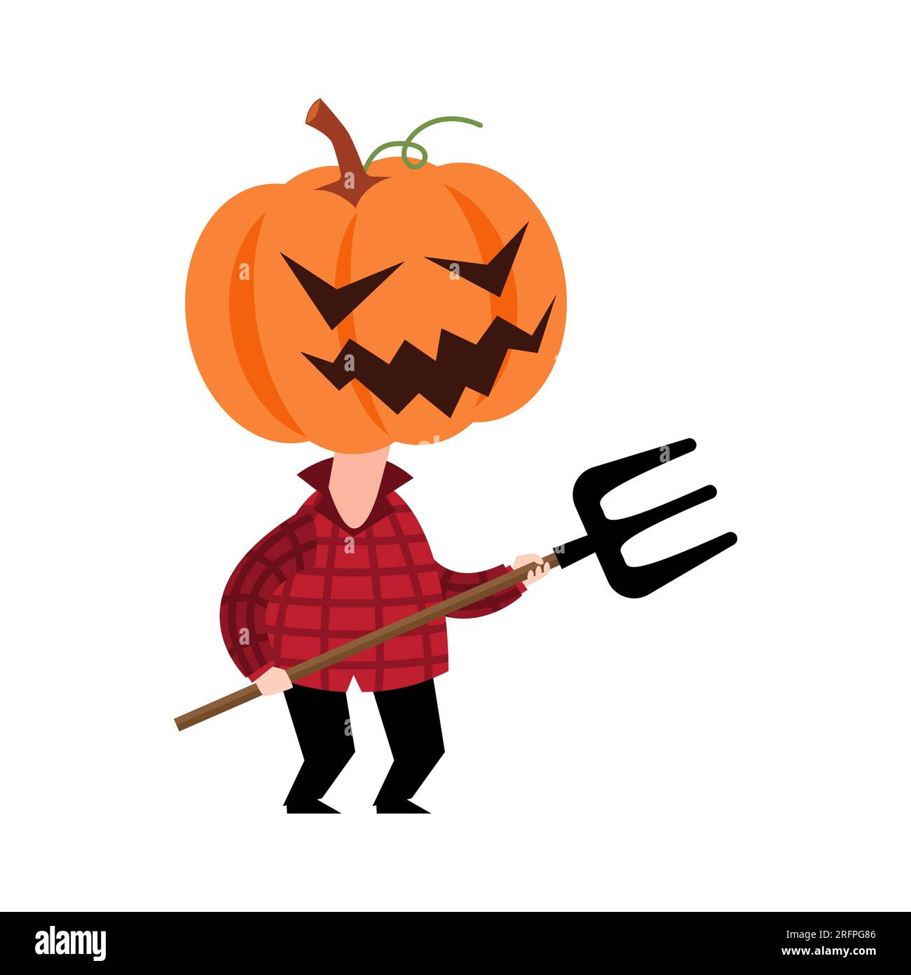 Scarecrow ghost with pumpkin head . Cute halloween cartoon characters ...
