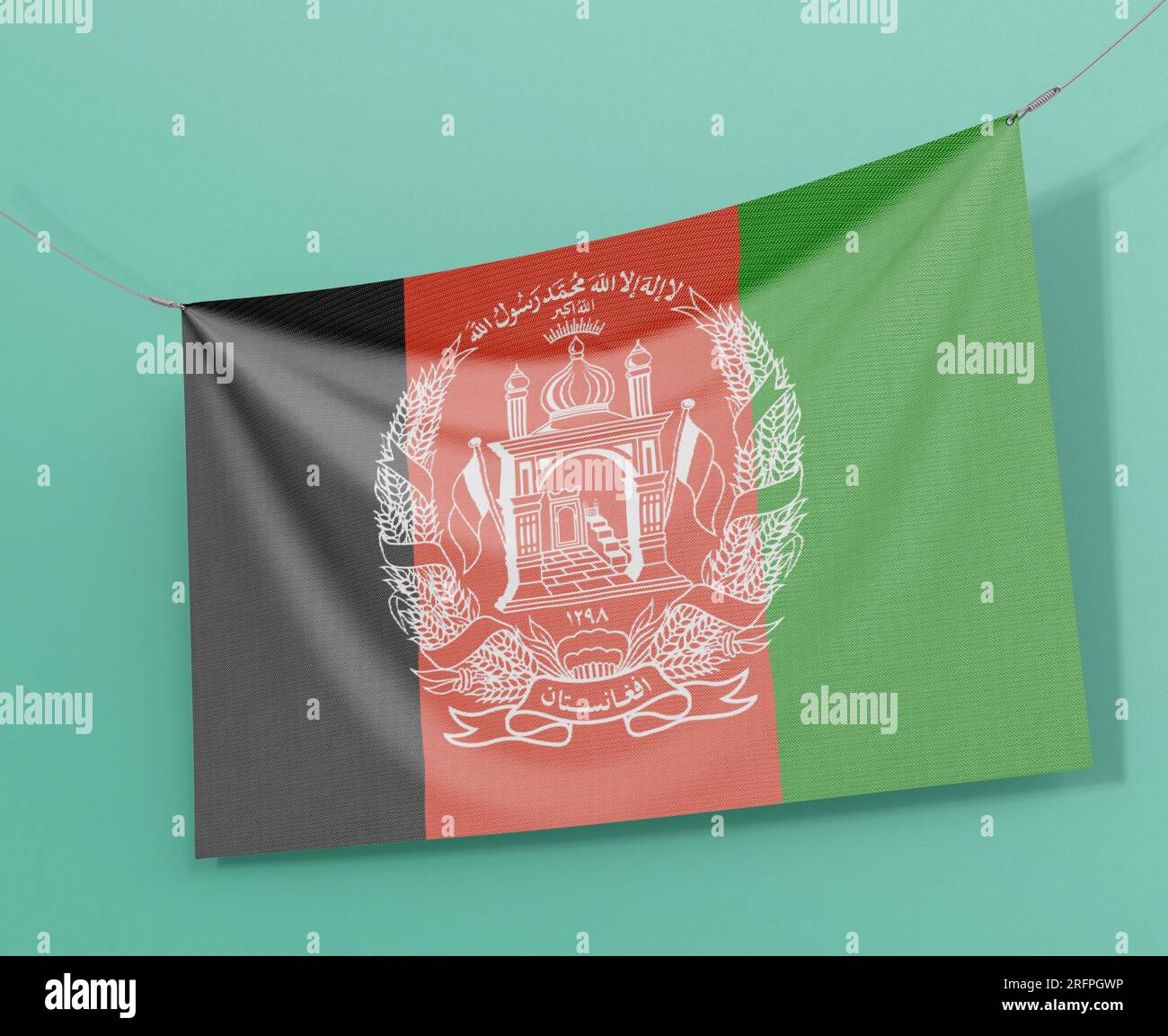 Afghanistan hd premium quailty flag download Stock Photo