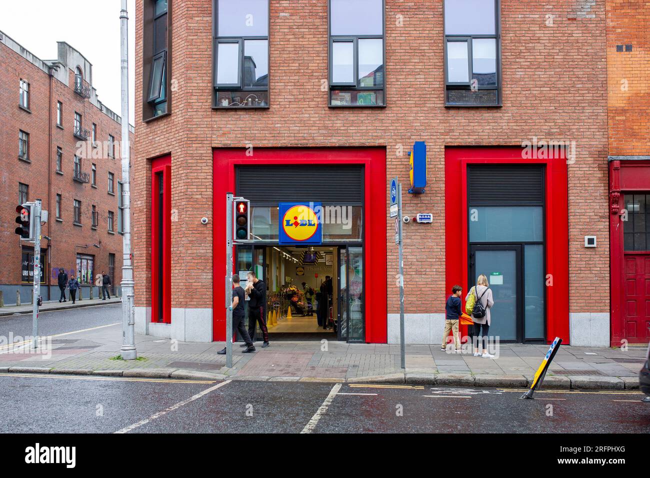 Dublin, Ireland July 23rd 2023 Lidl supermarket exterior in city