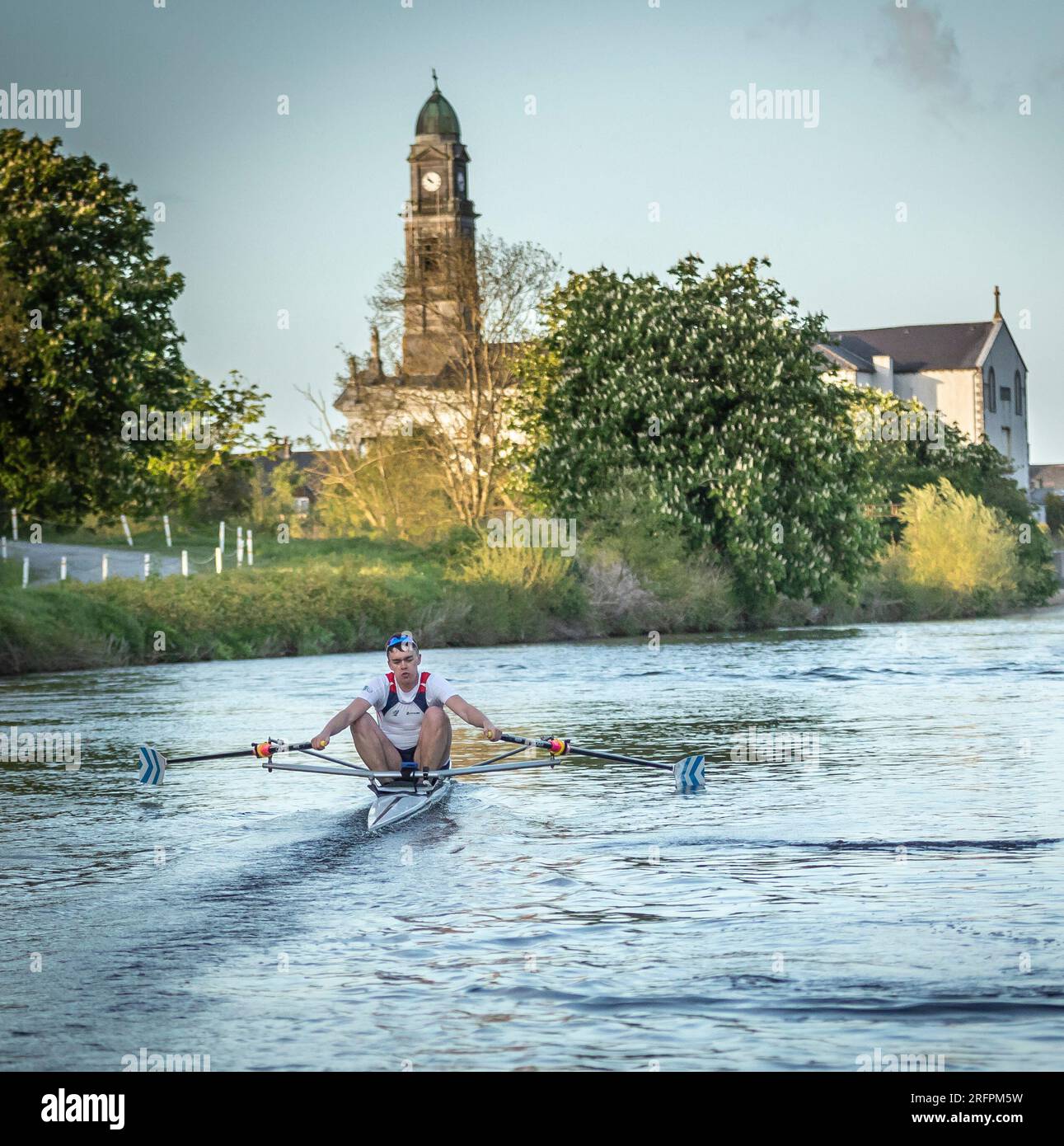 Rowing on the River Stock Photo Alamy