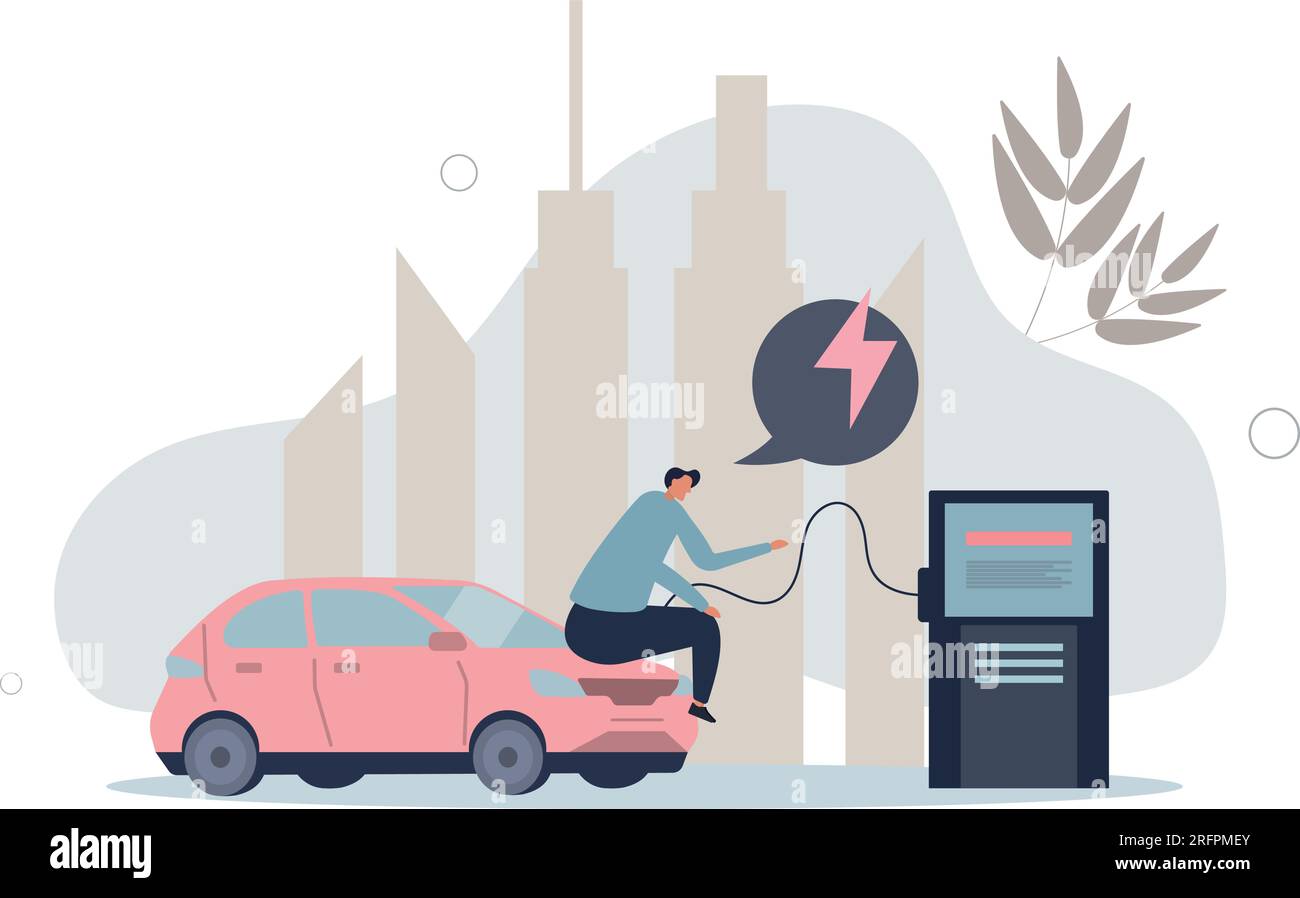 Electric car power station with electricity charging battery .Drive