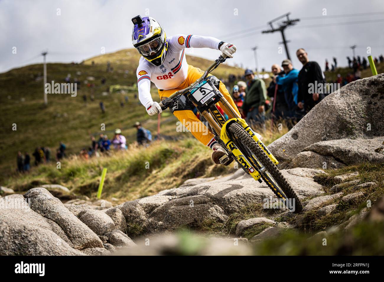 Biker Bernard Kerr of Great Britain in action during the UCI Cycling