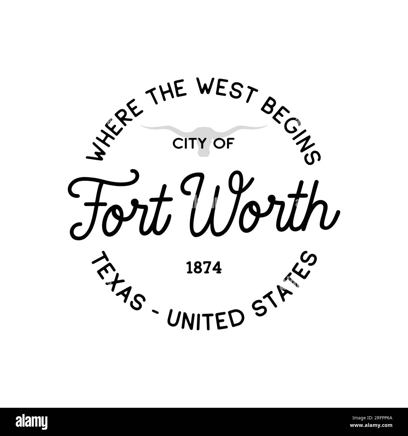 Fort Worth, Texas Vector design template. Fort Worth, Texas logotype