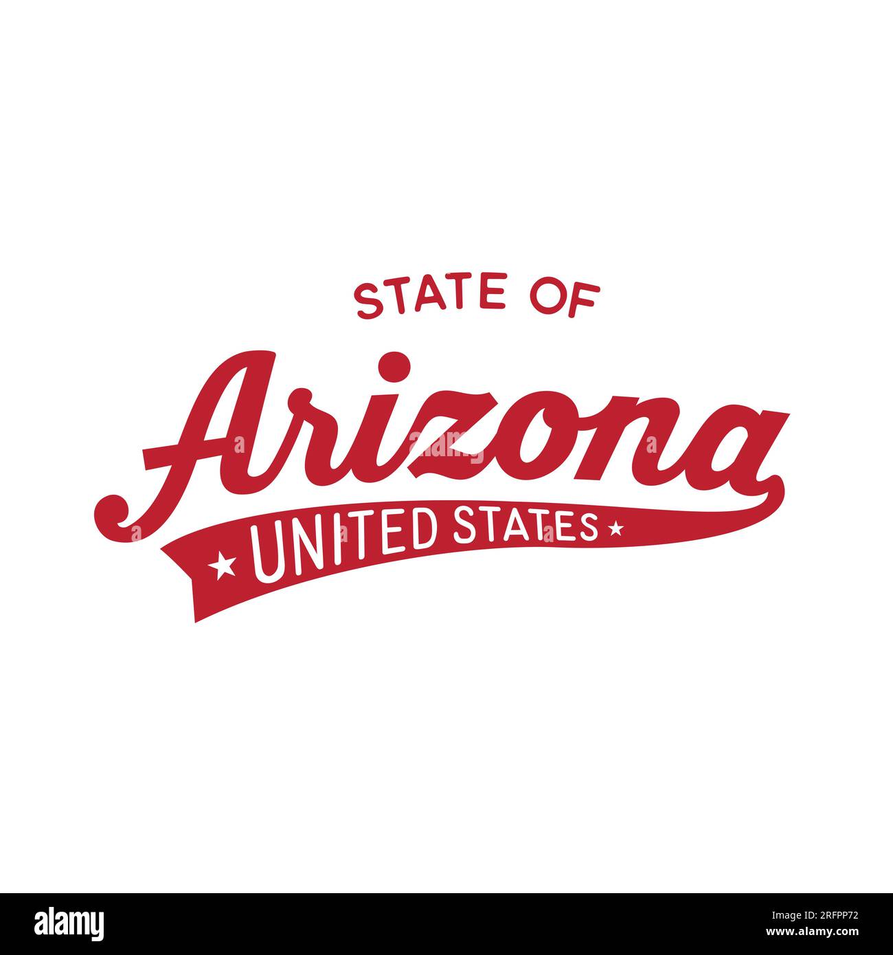 Arizona lettering design. Arizona, United States, typography design. Arizona, text design. Vector and illustration. Stock Vector