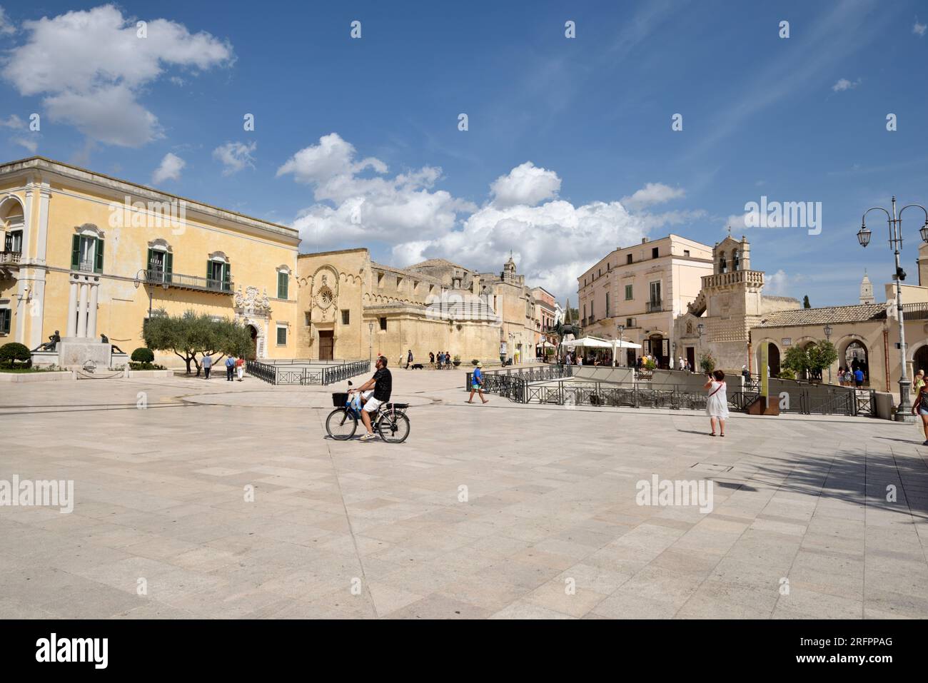 Piazza Vittorio Veneto, Matera, Basilicata, Italy Stock Photo