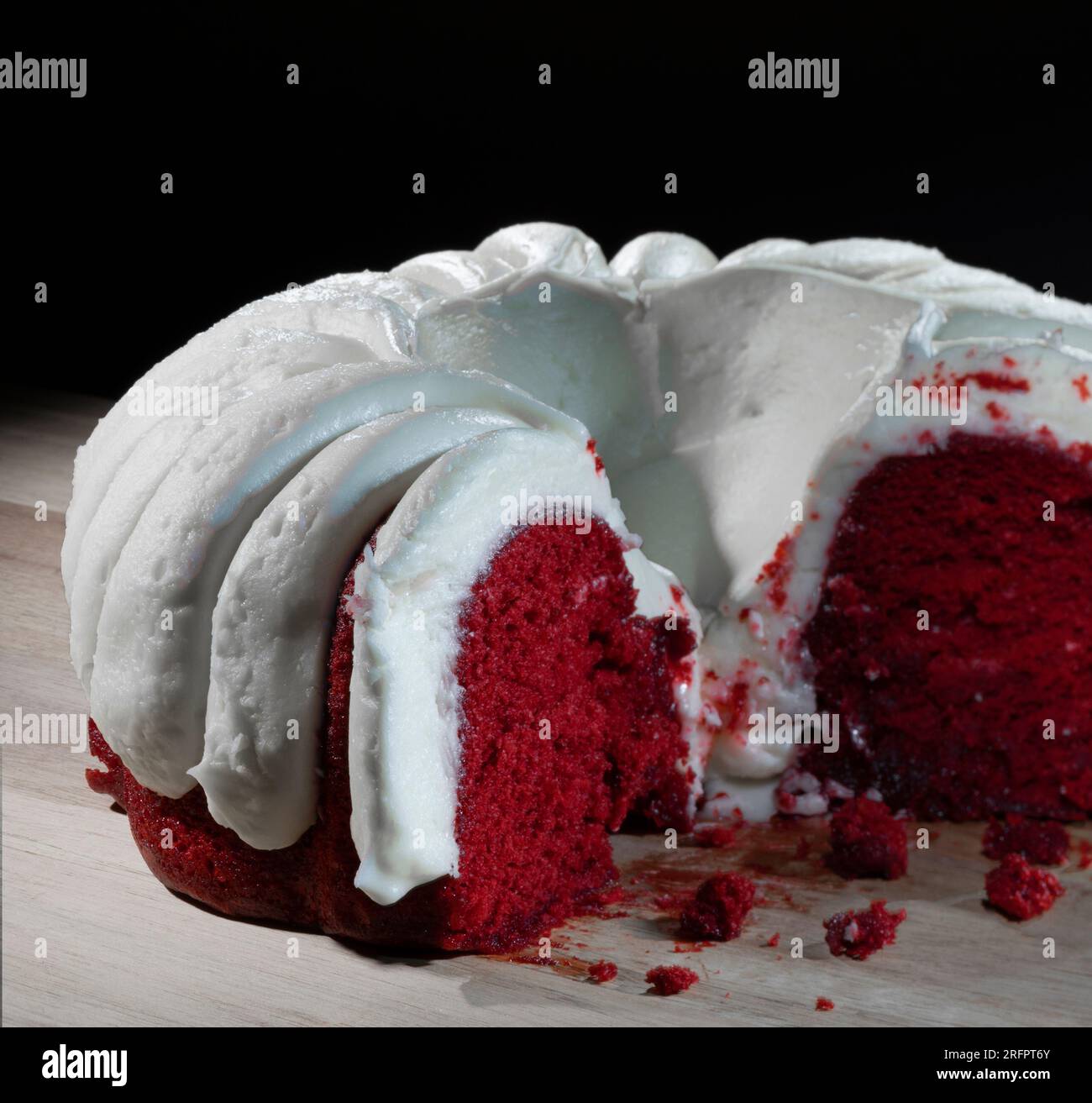 red-velvet-cake-for-dessert-sitting-on-a-wood-table-stock-photo-alamy