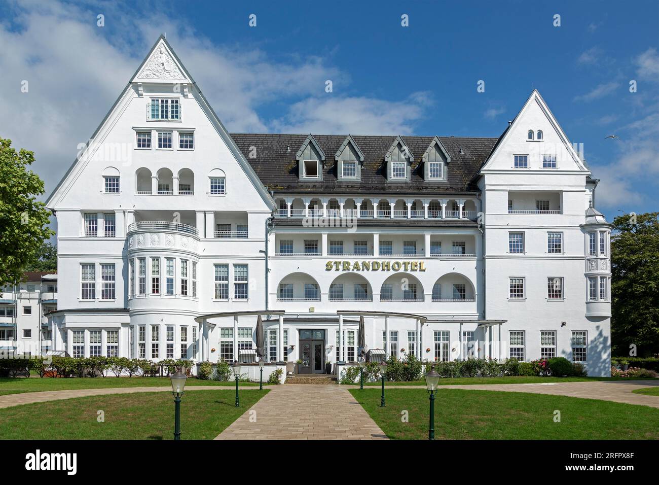 Strandhotel, Glücksburg, Schleswig-Holstein, Germany Stock Photo