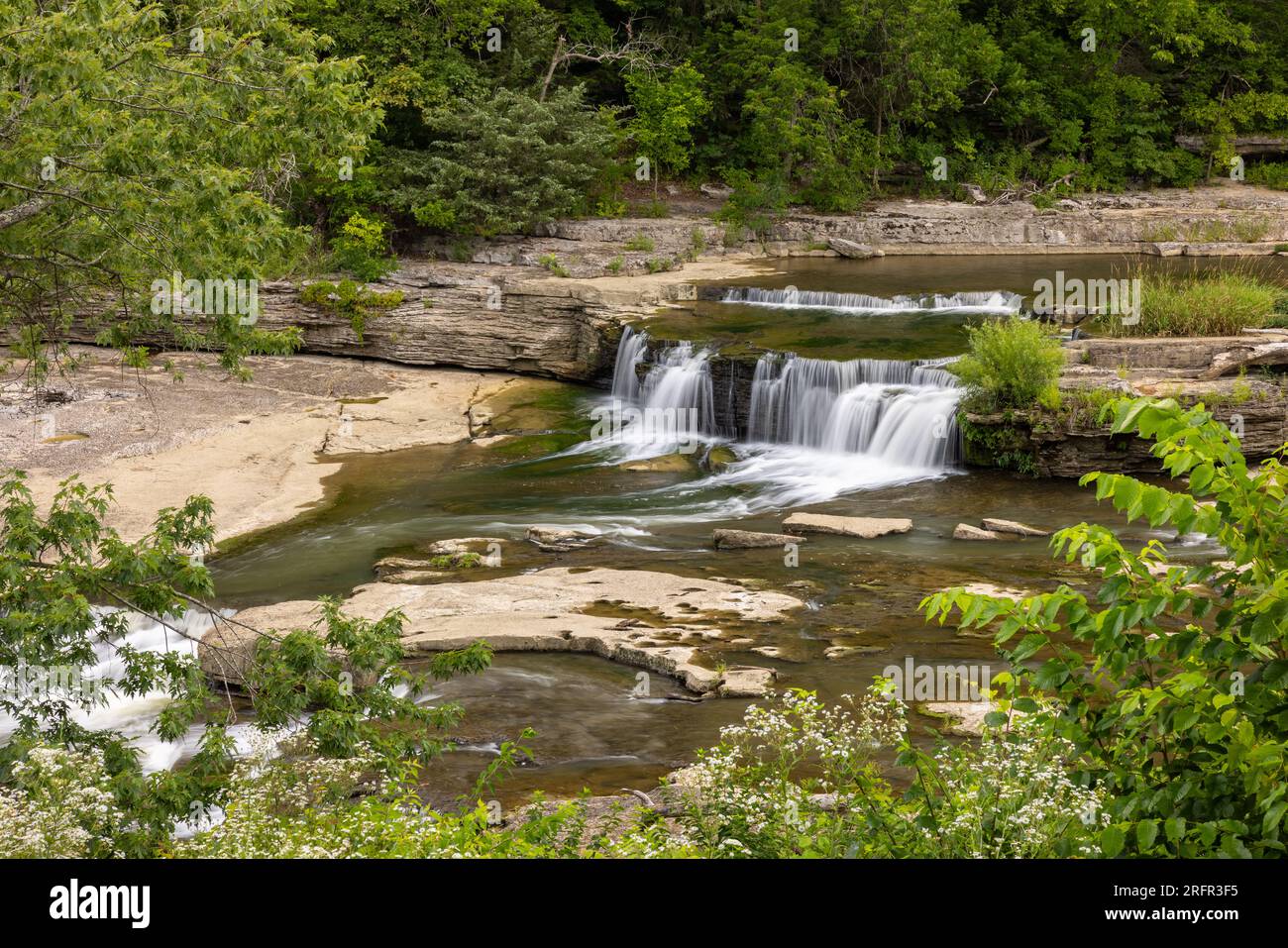 Upper Cataract Falls On Mill Creek Stock Photo