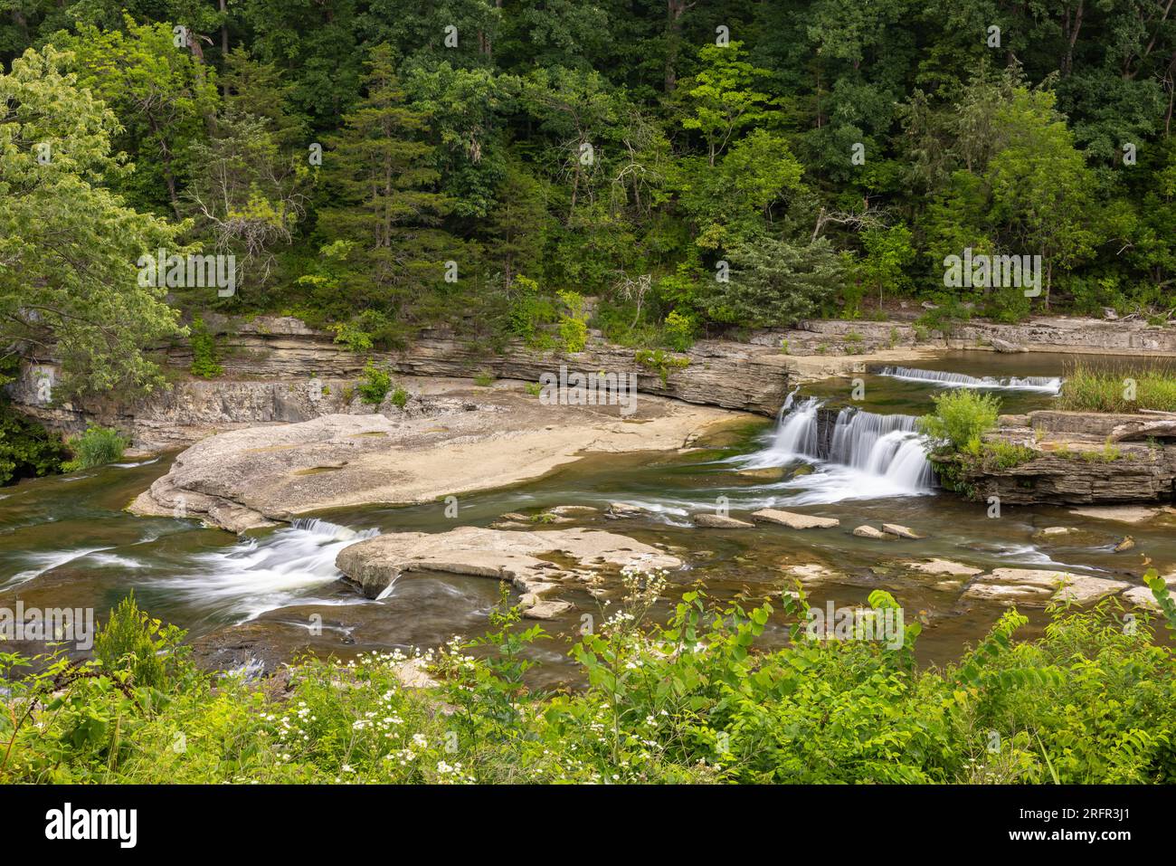 Upper Cataract Falls On Mill Creek Stock Photo