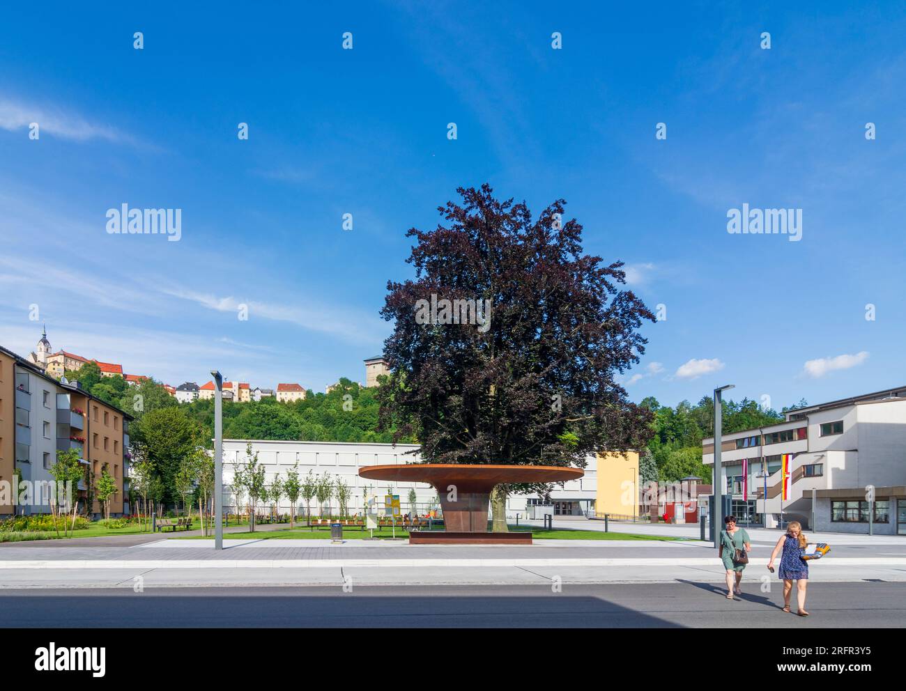 Althofen: square Hauptplatz, Old Town in Mittelkärnten, Kärnten, Carinthia, Austria Stock Photo