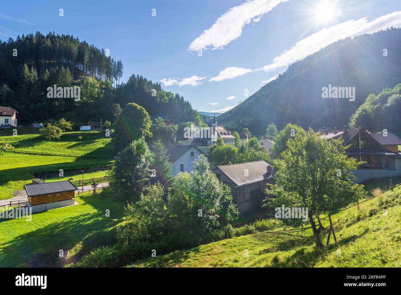 Hüttenberg: hamlet Heft in Mittelkärnten, Kärnten, Carinthia, Austria Stock Photo