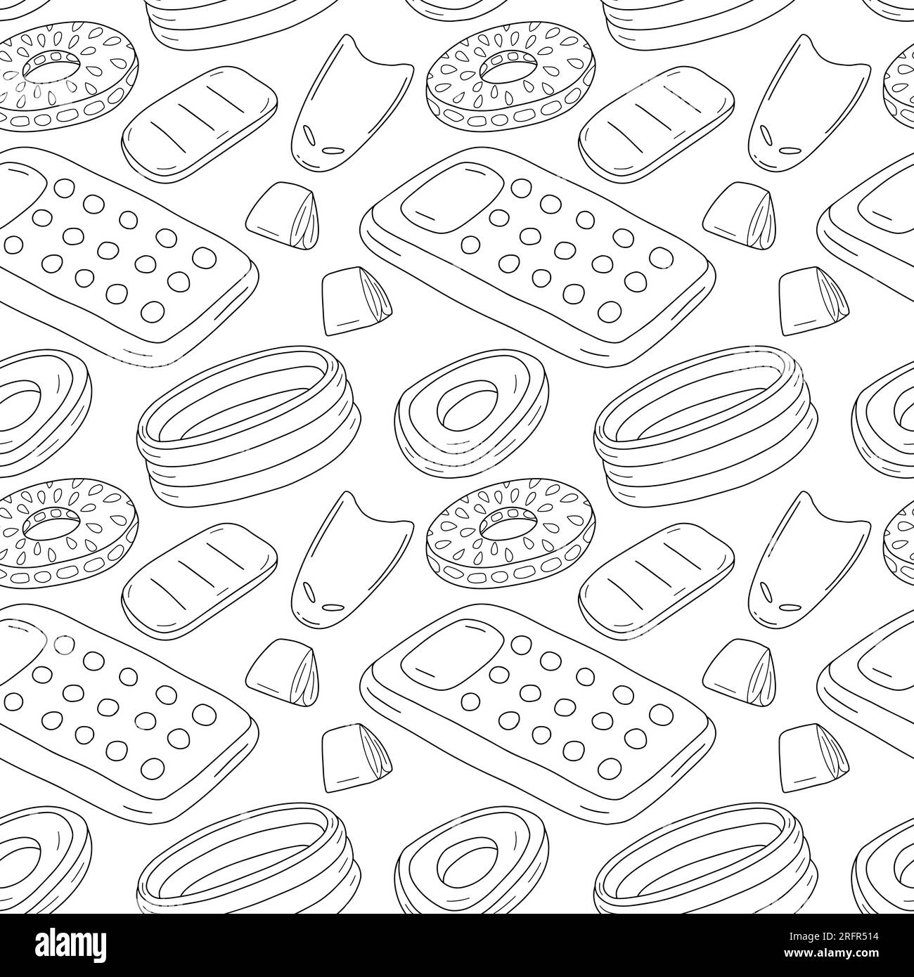 summer rubber rings seamless pattern Stock Vector