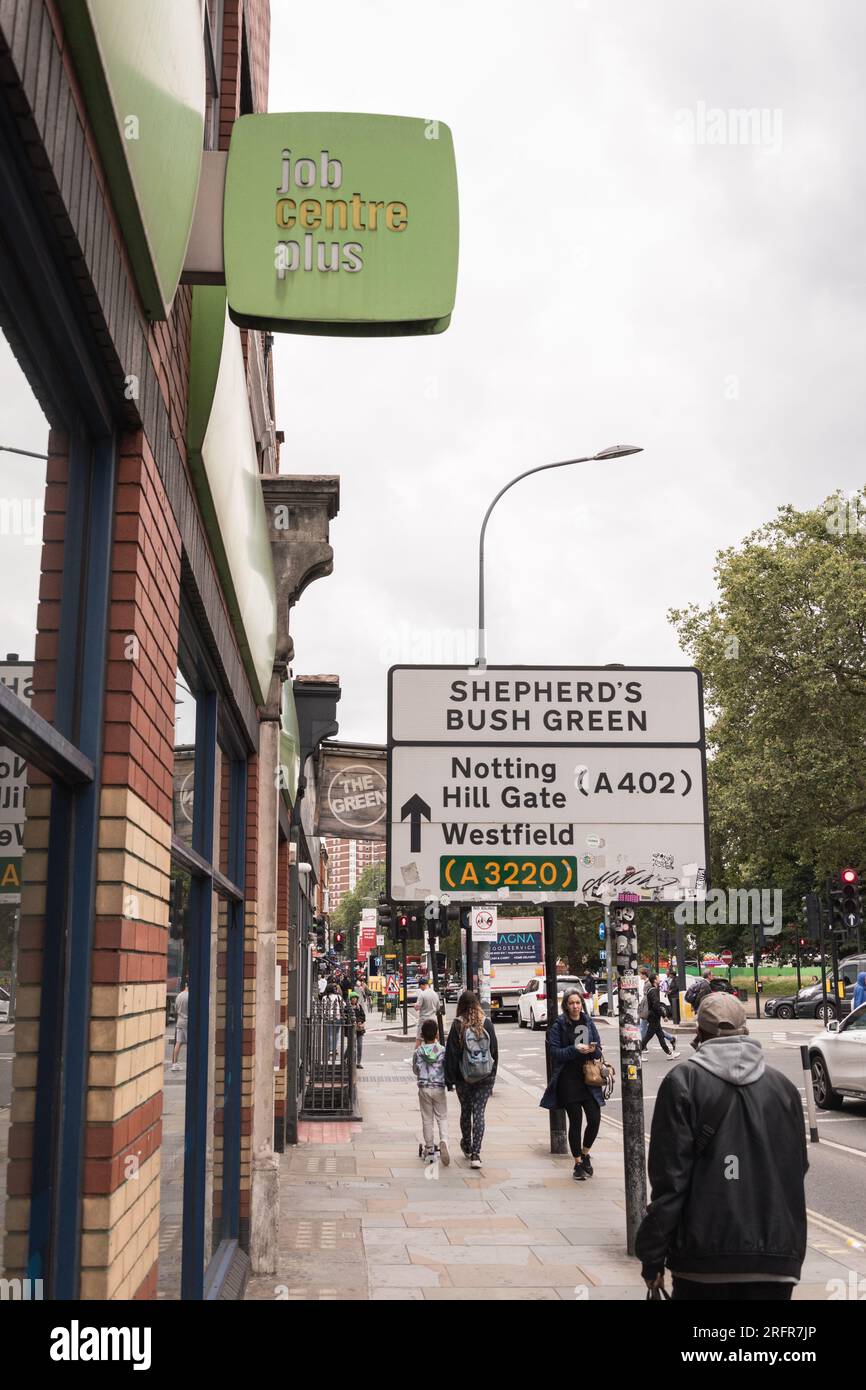 Job Centre Plus signage, Shepherd's Bush Jobcentre, Uxbridge Road