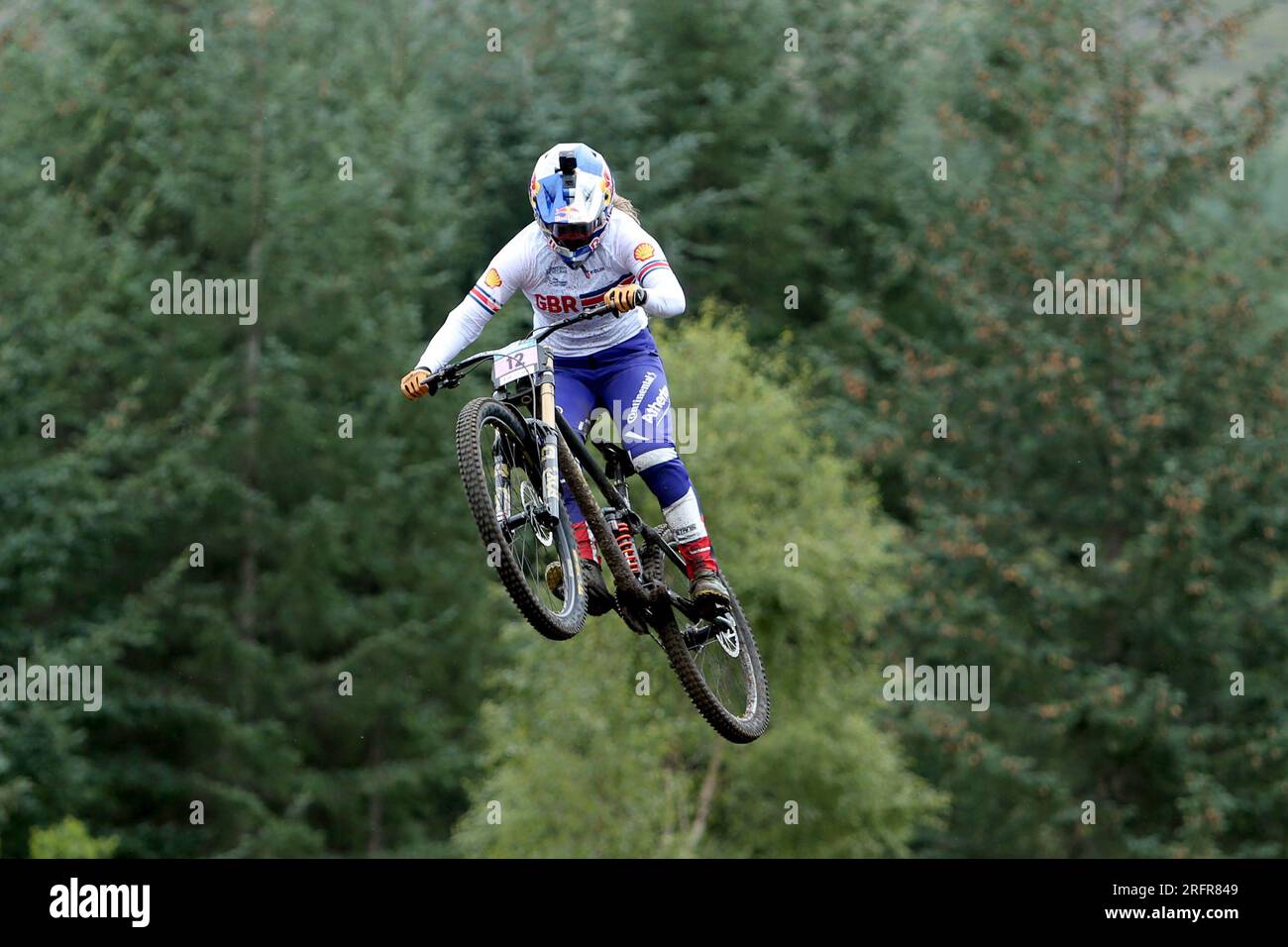 Great Britain's Rachel Atherton in action in the Elite Women's Final during day three of the 2023 UCI Cycling World Championships at the Ben Nevis Range, Fort William. Picture date: Saturday August 5, 2023. Stock Photo