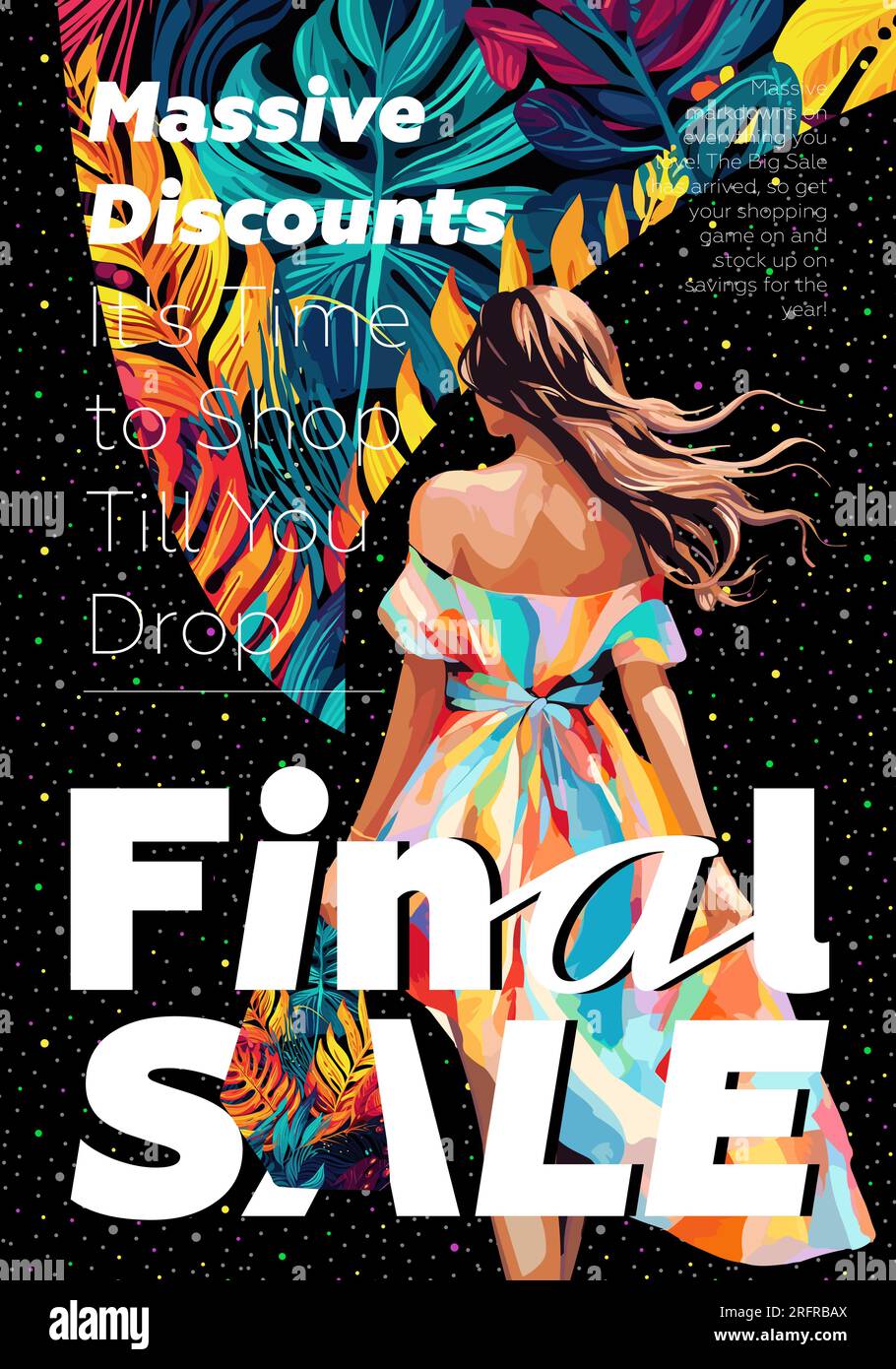Sale and discount poster. Beautiful woman on abstract floral ornament.  Black Friday promo trendy placard with advertising text. Creative  typography art print. Fashion shopping flyer design template Stock Vector  Image \u0026 Art -, image size:910x1390