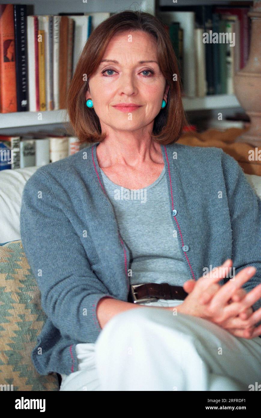 Anna Ford, former british journalist, television presenter and newsreader at her London home, 19th May 2000 Stock Photo