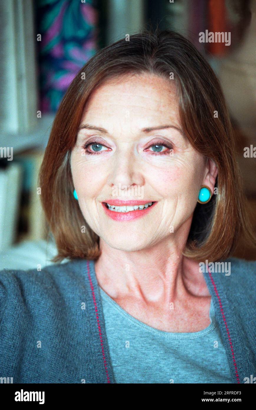 Anna Ford, former british journalist, television presenter and newsreader at her London home, 19th May 2000 Stock Photo