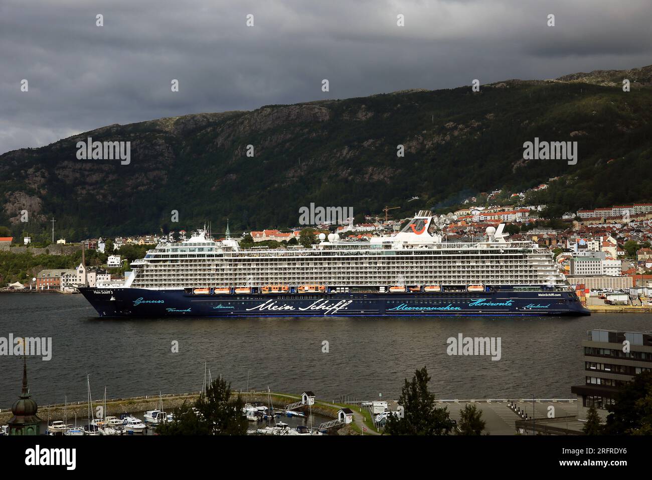 Mein Schiff 3 visiting Bergen, Norway Stock Photo
