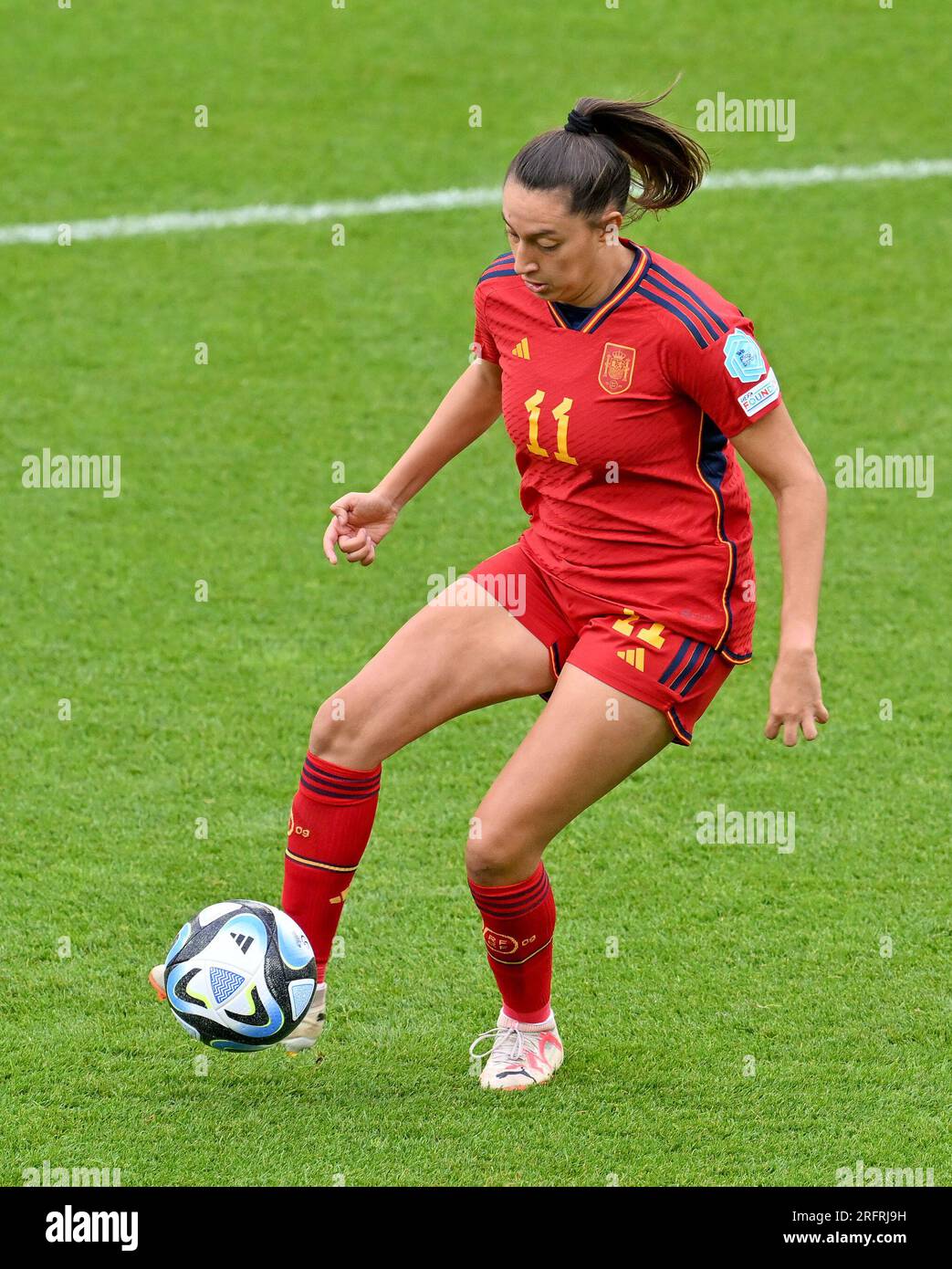 Fiamma Benitez (11) of Spain pictured during a female soccer game between  the national women under 19 teams of Spain and Germany at the UEFA Women's  Under-19 EURO Final on Friday 30