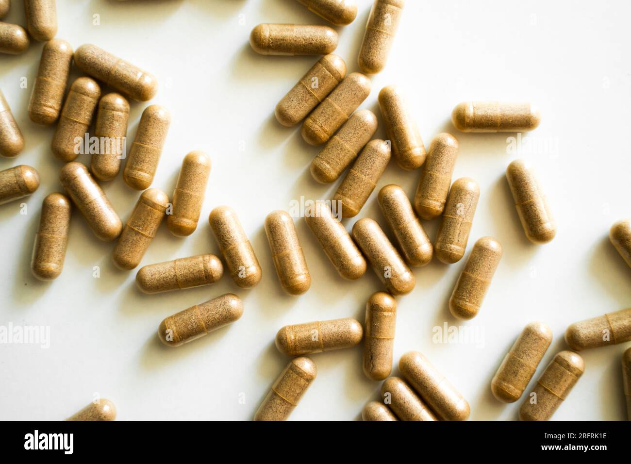 Iron supplement pills. Iron is used to treat anemia due to iron
