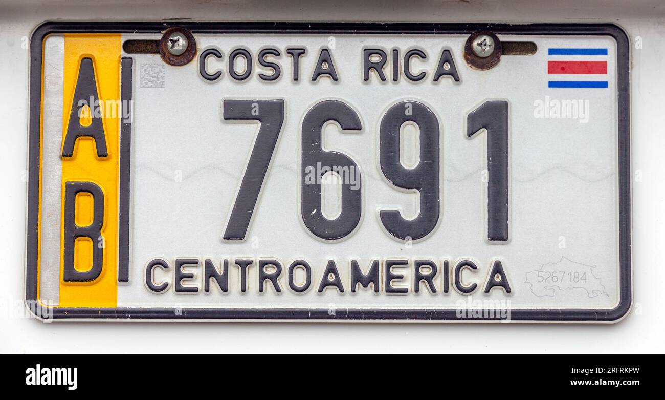 licence plate costa rica Stock Photo