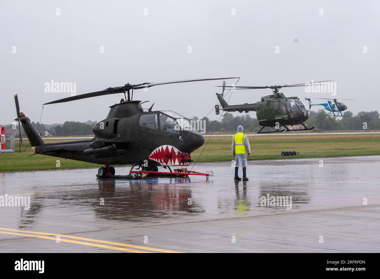 Hradec Kralove, Czech Republic. 05th Aug, 2023. Legends of Heaven - Aviation Day in Hradec Kralove, Czech Republic, August 5, 2023. Pictured helicopters. Credit: Josef Vostarek/CTK Photo/Alamy Live News Stock Photo