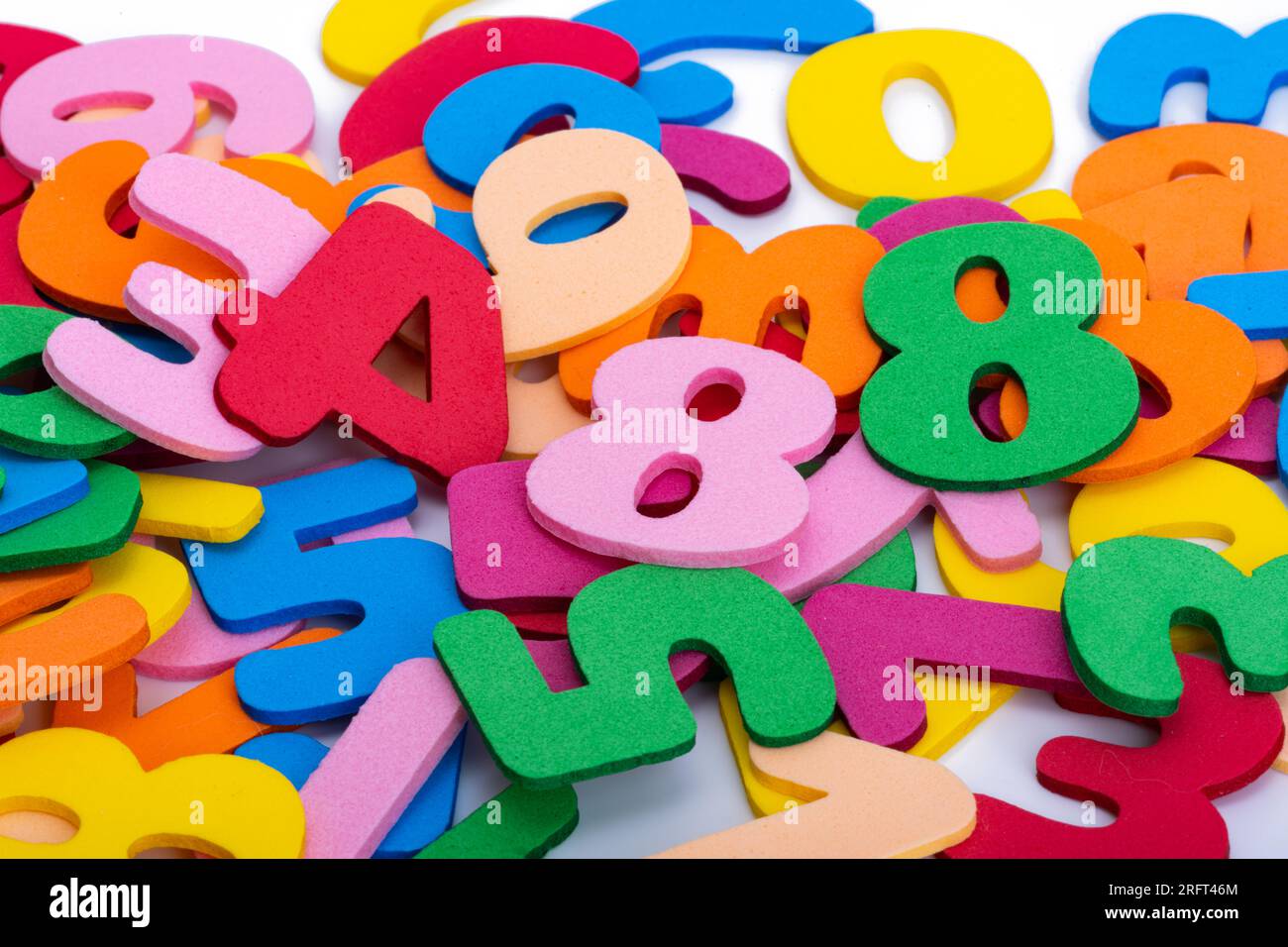 colored numbers isolated on white background Stock Photo - Alamy