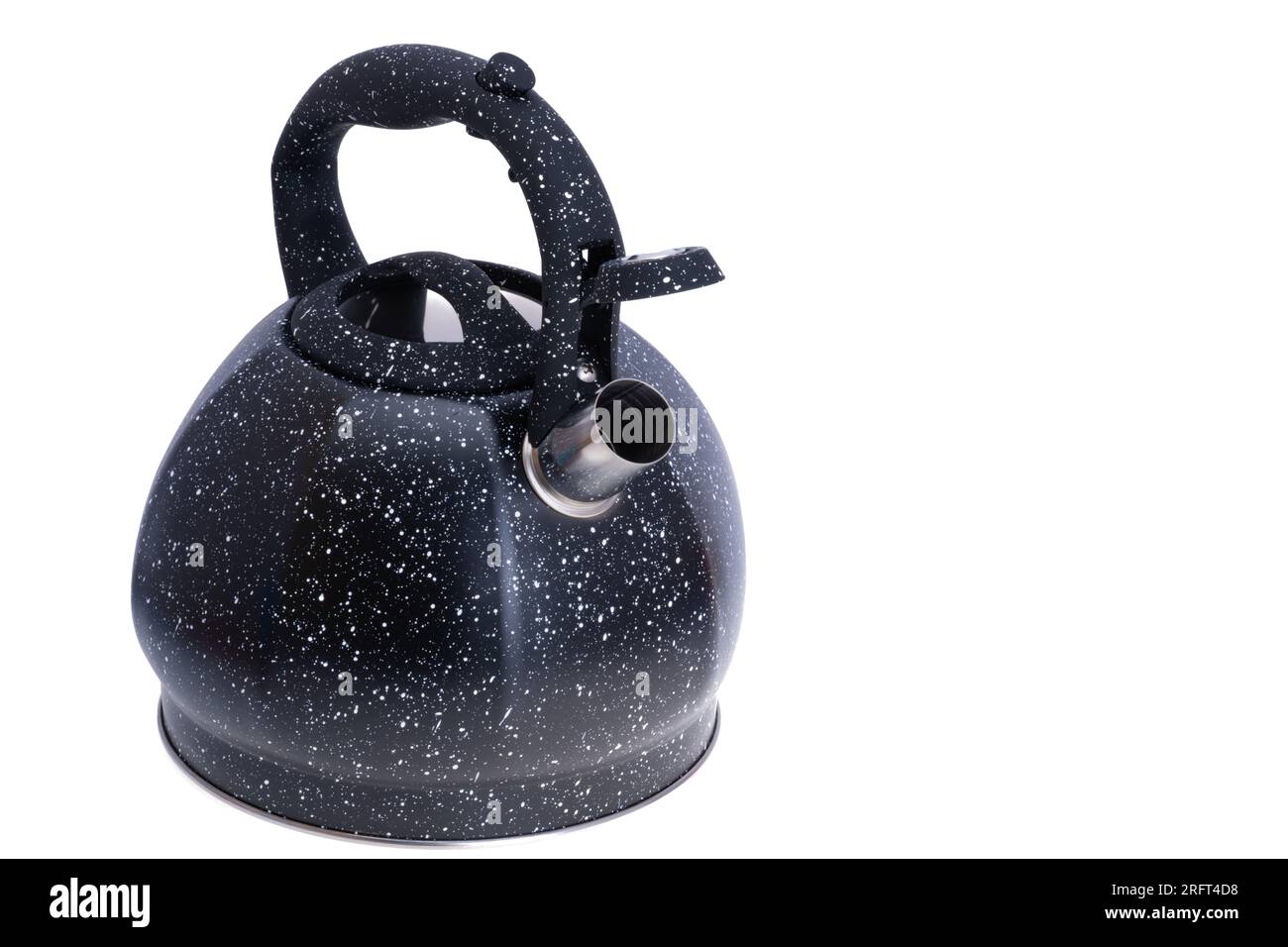 black teapot for stove isolated on white background Stock Photo Alamy