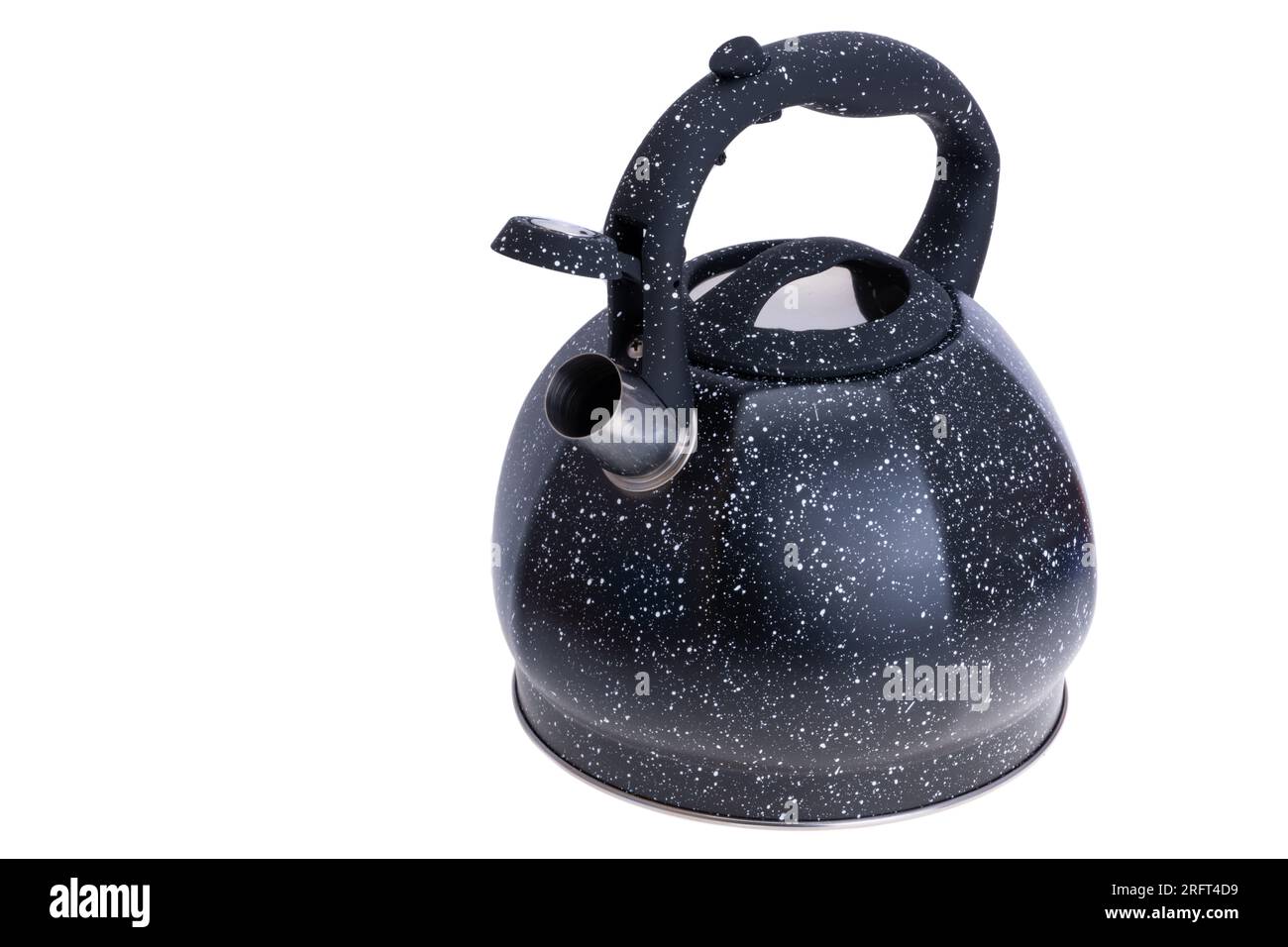 black teapot for stove isolated on white background Stock Photo Alamy