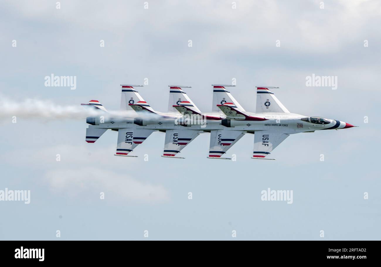 The U.S. Air Force Air Demonstration Squadron Thunderbirds in Augusta