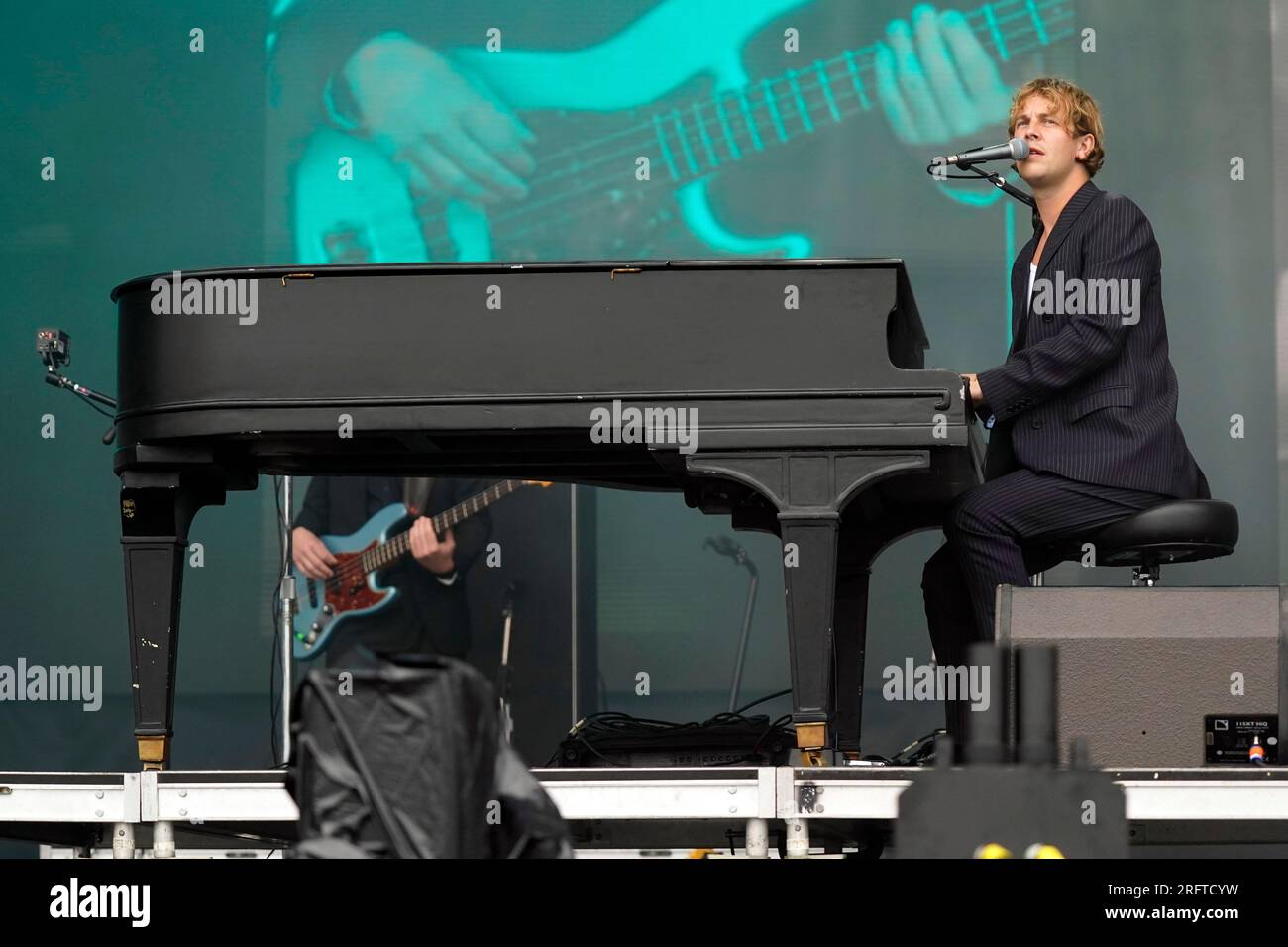 Tom Odell performs on day three of the Lollapalooza Music Festival on