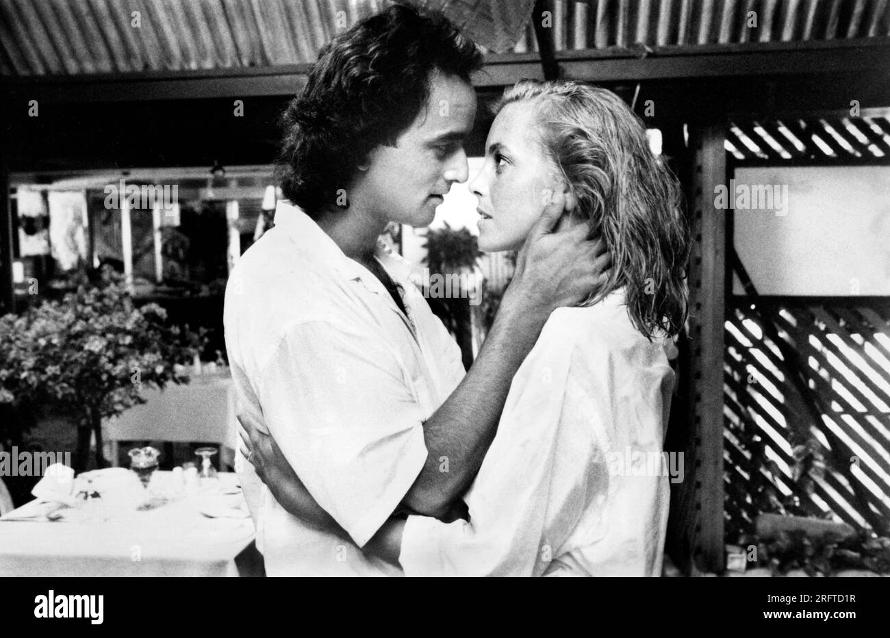 Art Malik, Greta Scacchi, on-set of the Australian Film, 'Turtle Beach', Village Roadshow Pictures-Australia, Warner Bros., 1992 Stock Photo