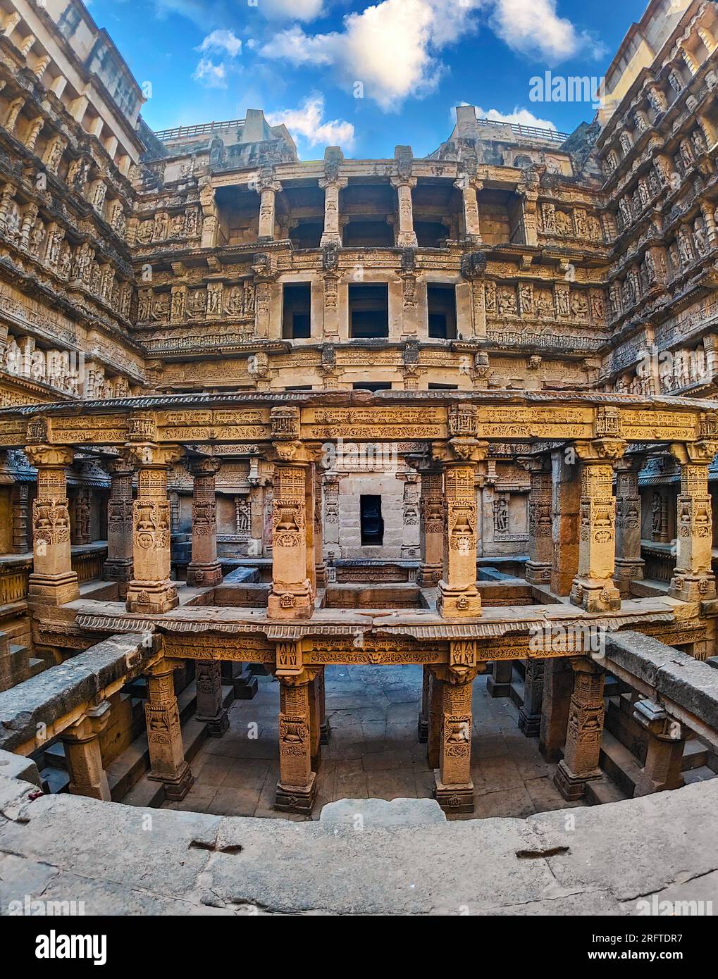 Rani ki Vav, a remarkable architectural masterpiece situated in the state of Gujarat, India, Stock Photo