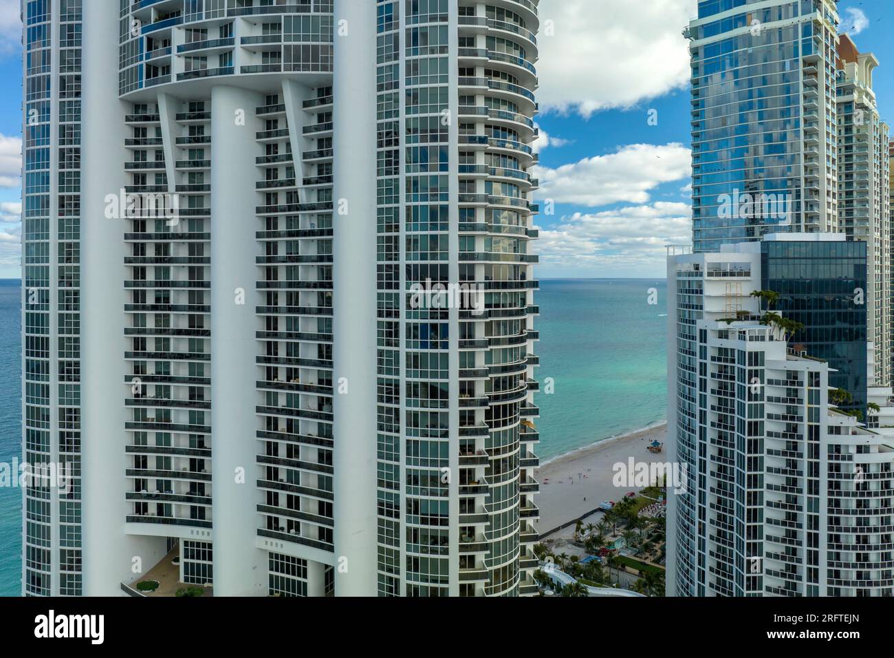 Sunny isles beach florida shoreline hi-res stock photography and images ... - Condo Highrise Ocean View Security Measures