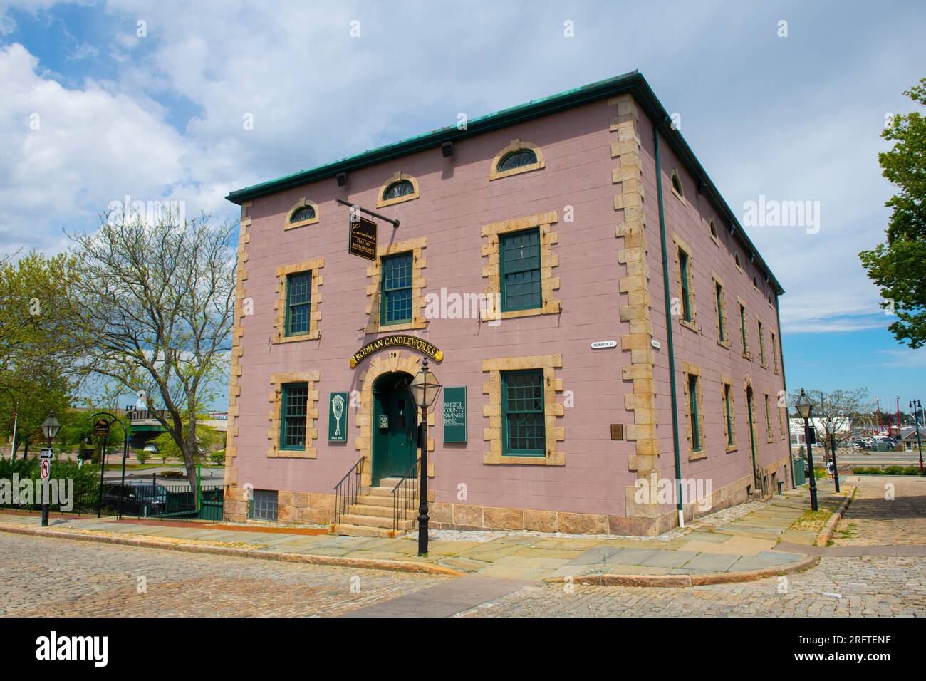 Rodman Candleworks building on Water Street in New Bedford Whaling