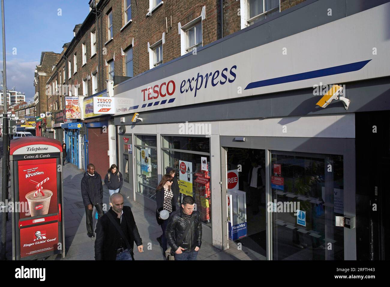 Exterior of Tesco express at High Street in Sevensisters Road ,London, UK Stock Photo