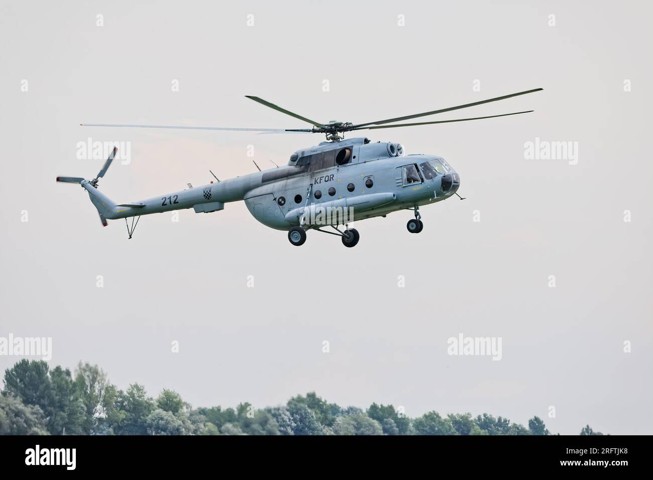 Croatian Army Mil Mi 8 Helicopter In Flight At Varazdin Air Show Stock croatian-army-mil-mi-8-helicopter-in-flight-at-varazdin-air-show-stock