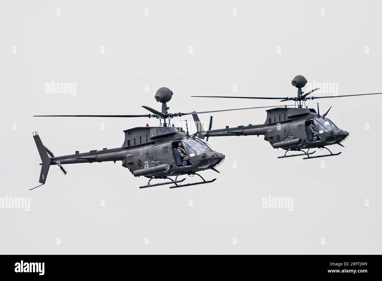 Croatian Military Kiowa Warrior Helicopters at Varazdin Airshow Stock