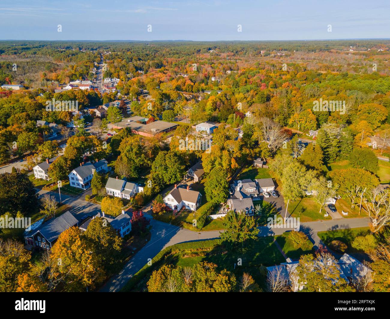 Kingston historic town center including Mayflower Congregational Church