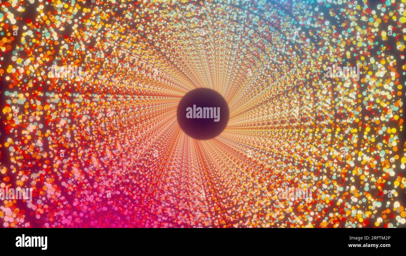 Circle tunnel with particles. Computer generated 3d render Stock Photo ...