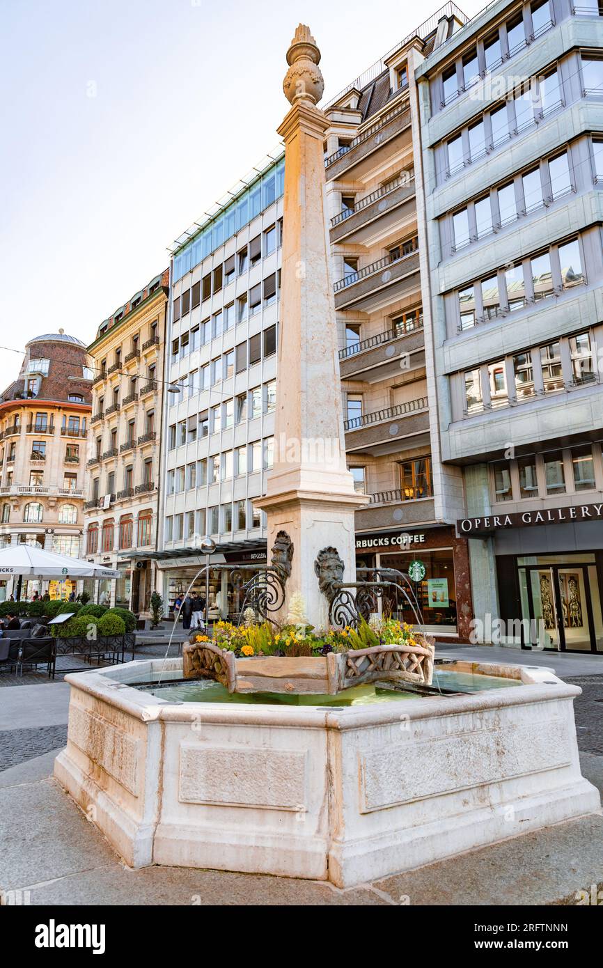 Rue de la Croix d'Or in downtown Geneva, Switzerland, HDR Stock Photo -  Alamy