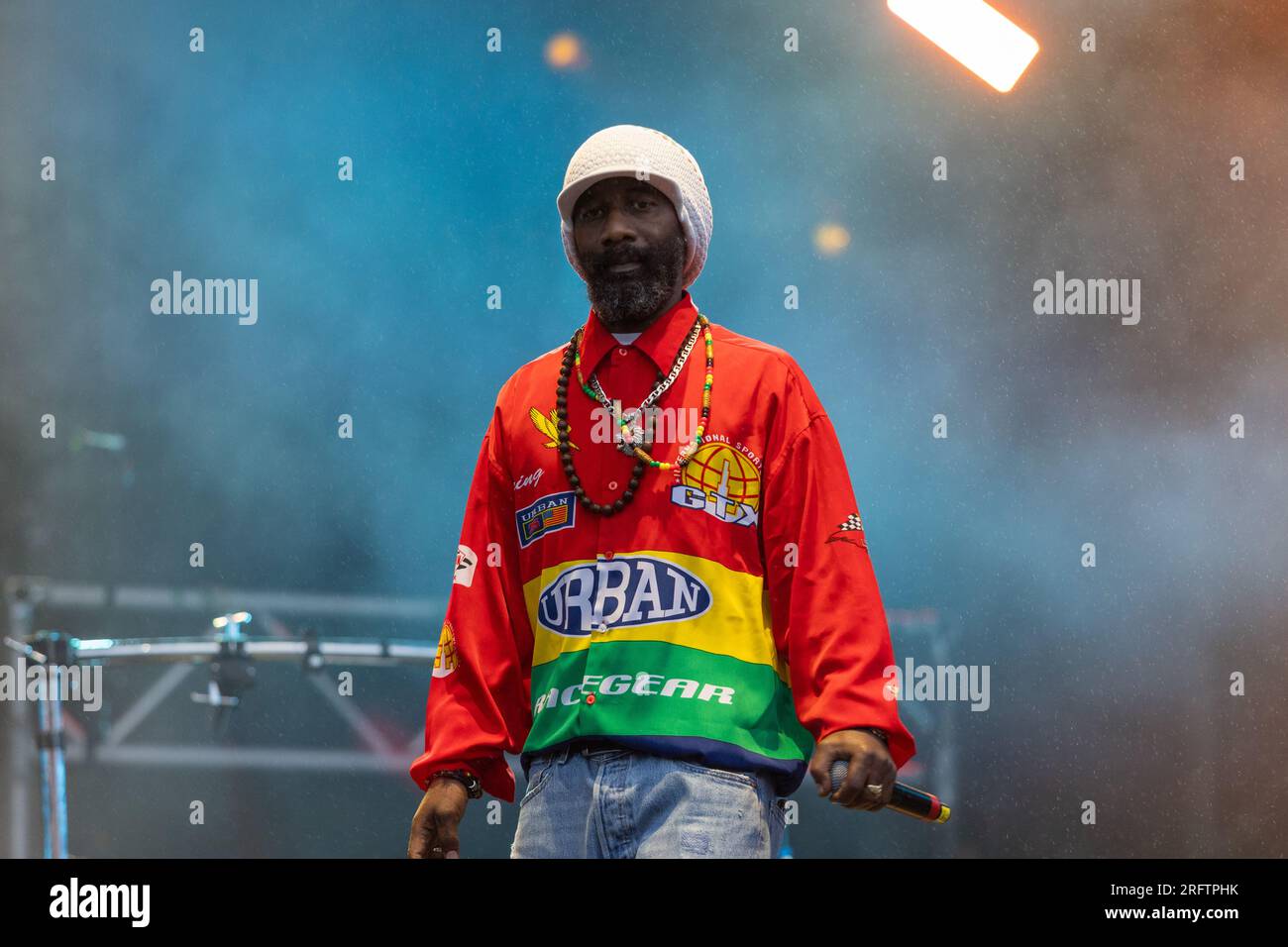 Crystal Palace, London, UK. August 5, 2023. Ras Sherby  of the band Channel One performs at the South Facing 2023 music festival at the Crystal Palace Bowl. Credit:Katie Collins/EMPICS/Alamy Live News Stock Photo