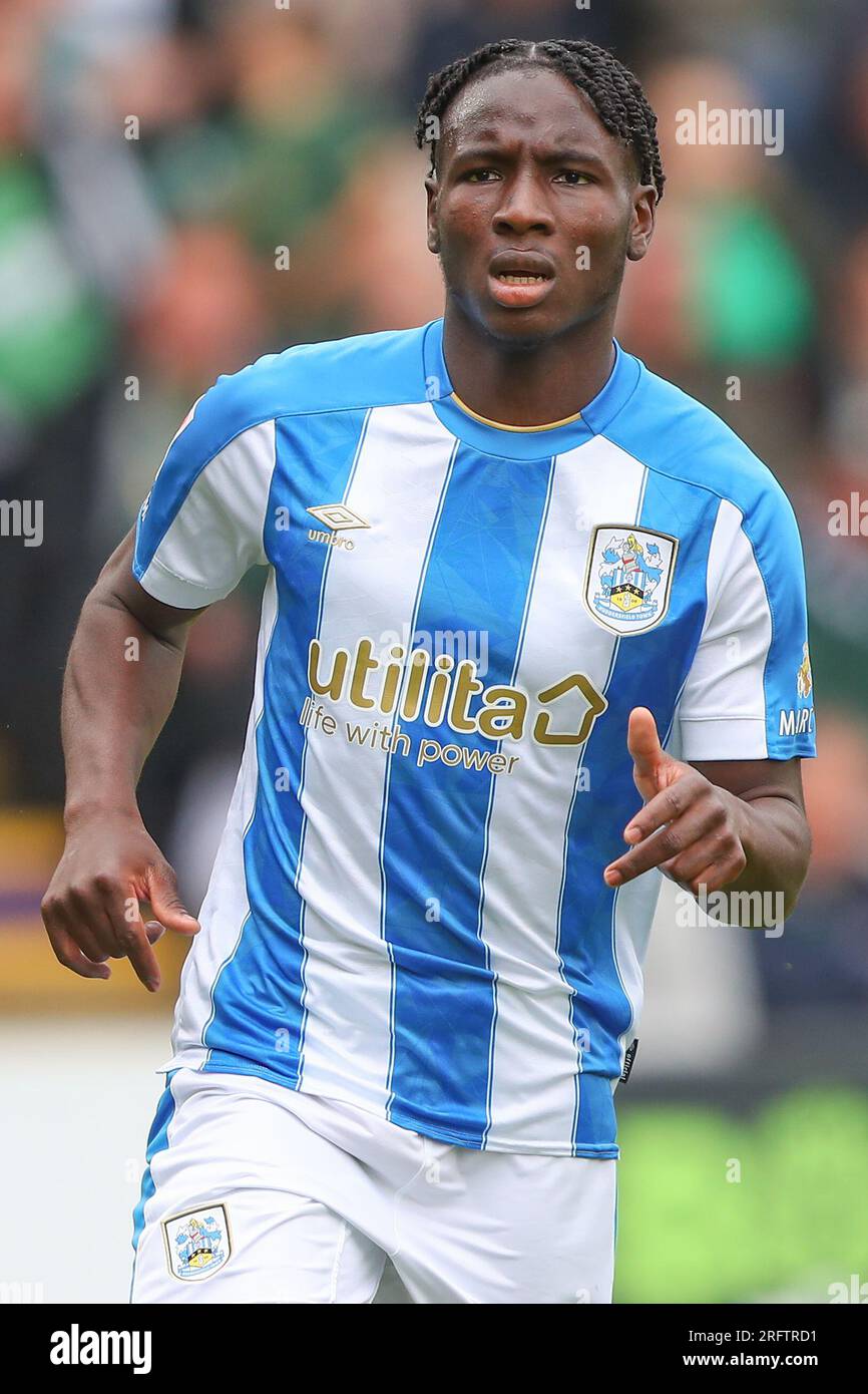 Plymouth, UK. 05th Aug, 2023. Brahima Diarra #11 of Huddersfield Town during the Sky Bet Championship match Plymouth Argyle vs Huddersfield Town at Home Park, Plymouth, United Kingdom, 5th August 2023 (Photo by Gareth Evans/News Images) in Plymouth, United Kingdom on 8/5/2023. (Photo by Gareth Evans/News Images/Sipa USA) Credit: Sipa USA/Alamy Live News Stock Photo