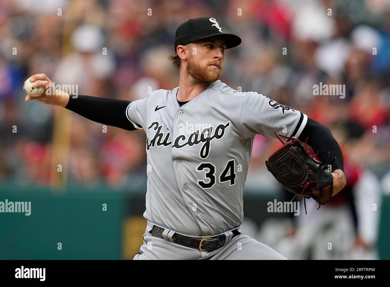 Chicago White Sox's Michael Kopech pitches in the first inning of