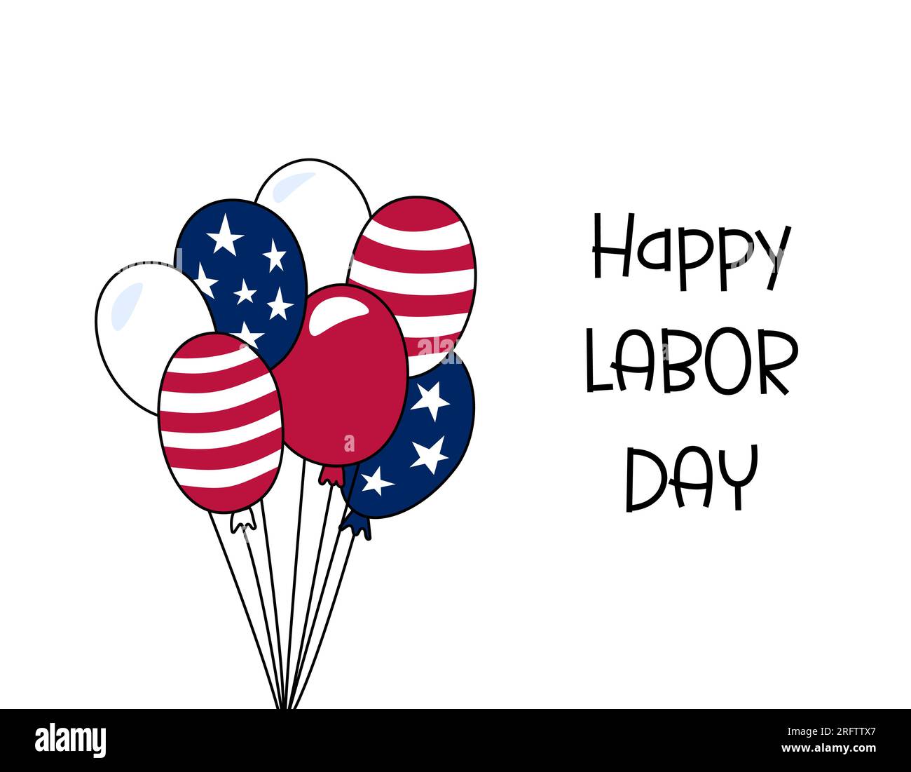 Happy Labor Day greeting card, poster, banner. American Labor Day