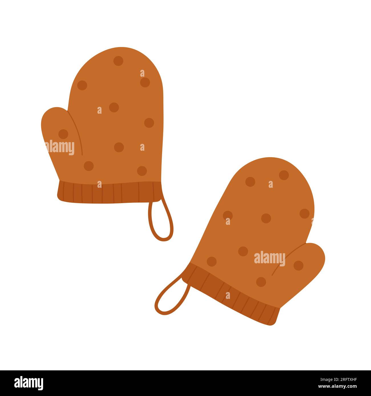 Kitchen oven gloves. Cooking food equipment, safety bake gloves vector