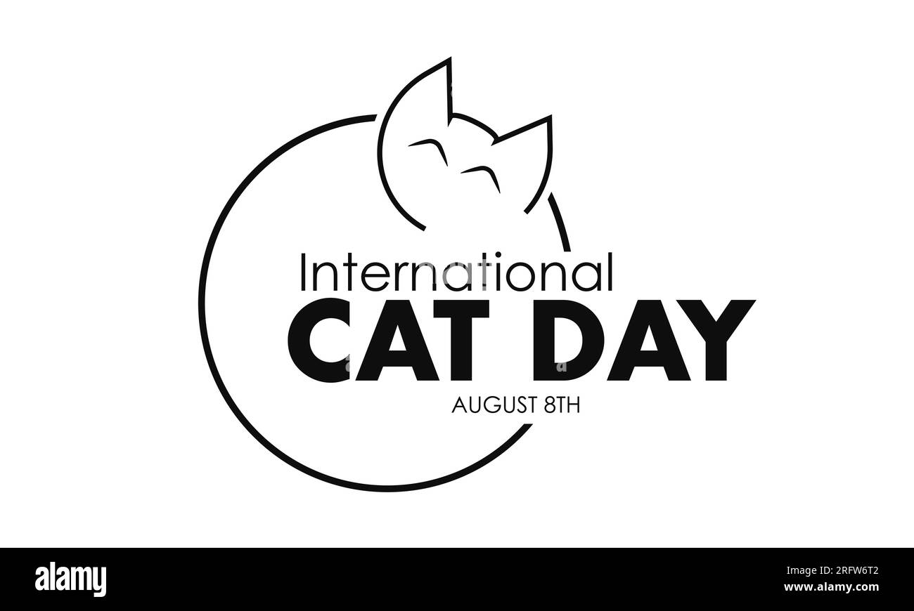 International Cat Day vector design illustration. Animal concept for